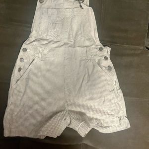 Gingham checkered overalls